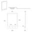 Glam Wall Mounted Framed Rectangle Mirror with 3 Hooks | 29"H x 20"W Framed Mirror-100082127