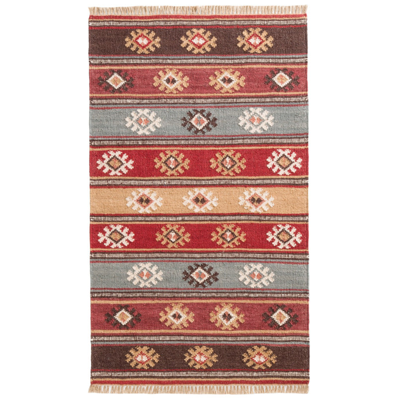 Simba Striped Hand Woven Area Rug, Rectangle 75 x 120cm