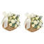 2 paniers décoratifs avec poignée et ruban à nœuds, panier à fleurs en osier rustique, panier décoratif pour mariage, Noël, nouvel an et fête
