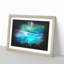 Aurora Borealis At Night Paint Splash - Framed Print-56891424-56891426