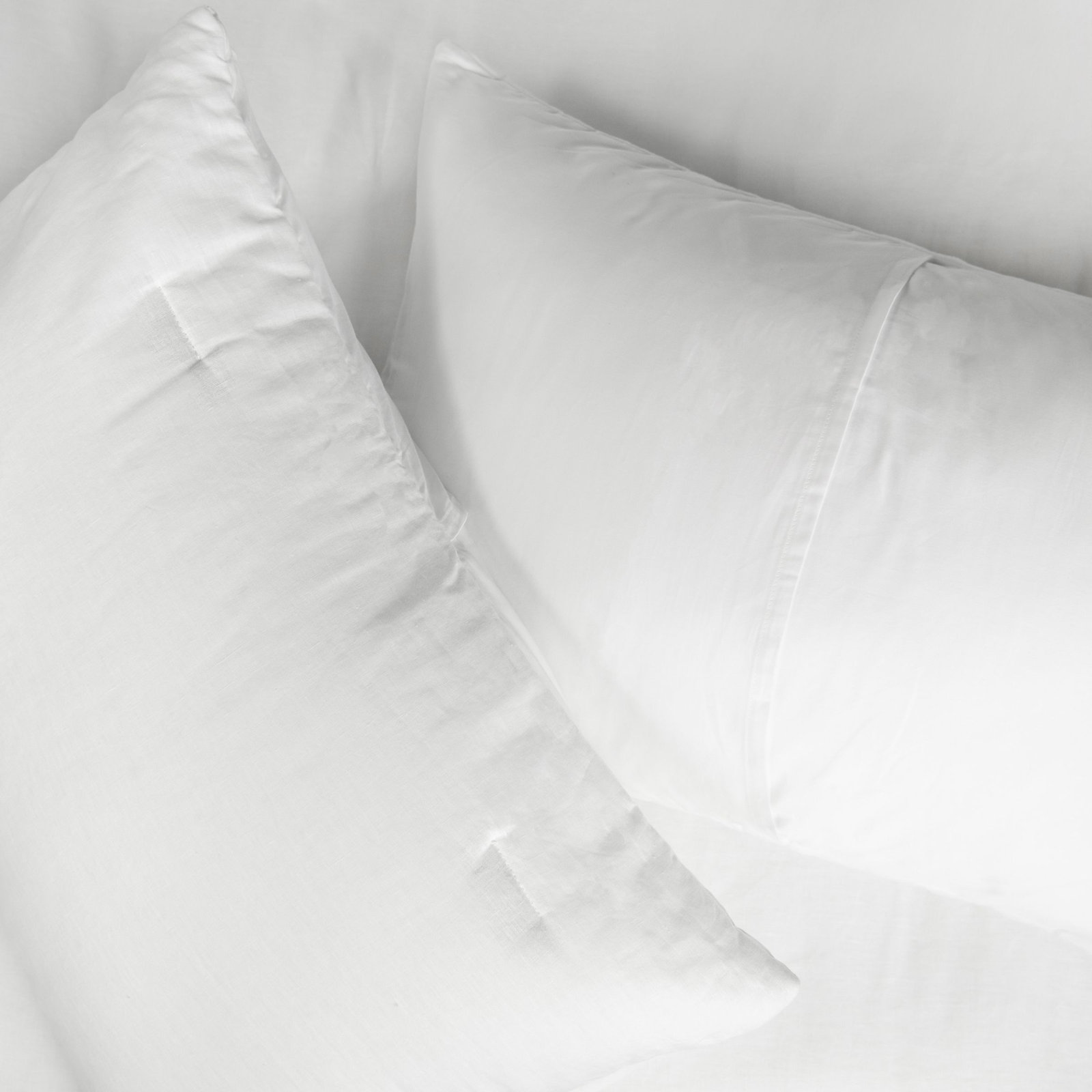 French Linen Comforter Set, King Comforter + 2 King Pillow Shams, White