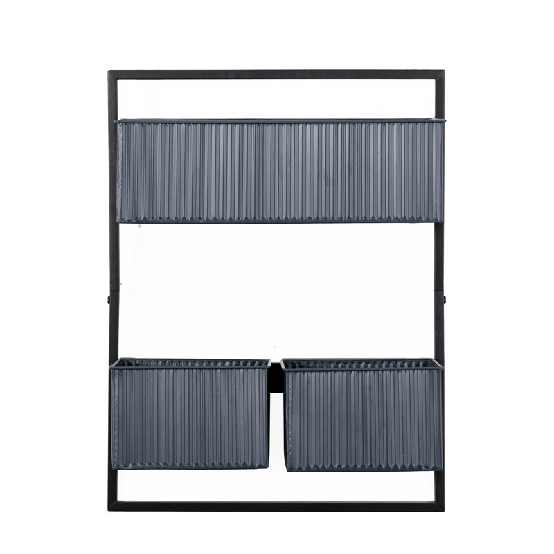 Mohrsville Metal Wall Planter, Black