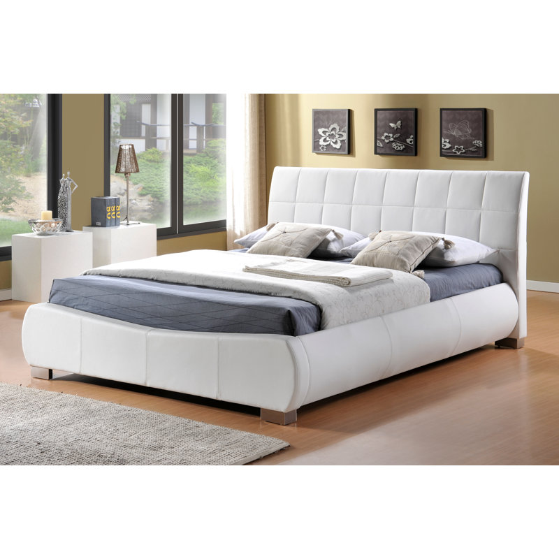 Ormes Upholstered Bed, Kingsize (5'), White