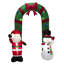 8FT Christmas Inflatable Santa Snowman Gate Arch