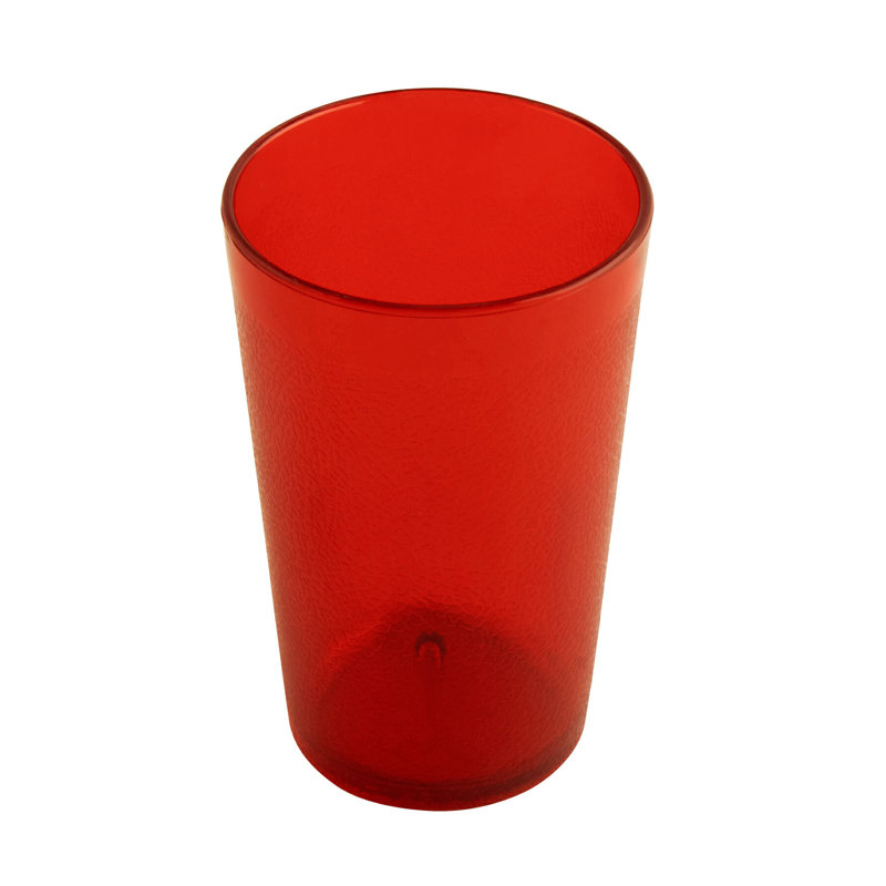 Textured Tumblers - SAN Drinking Glass Set, 5 oz., Red