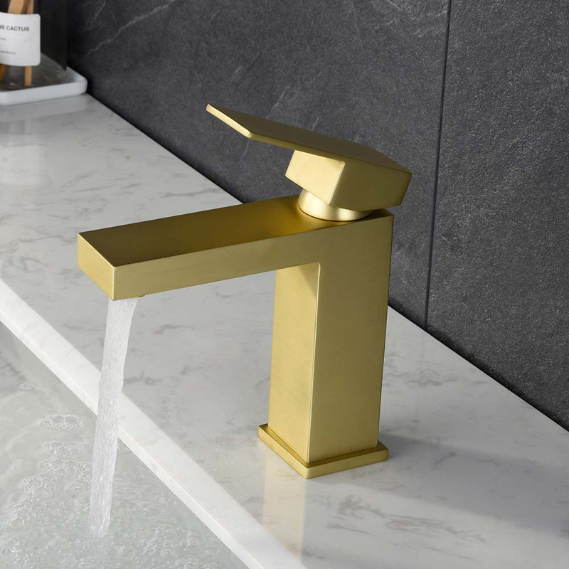 Single-Hole Single-handle Bathroom Faucet, Brushed Gold