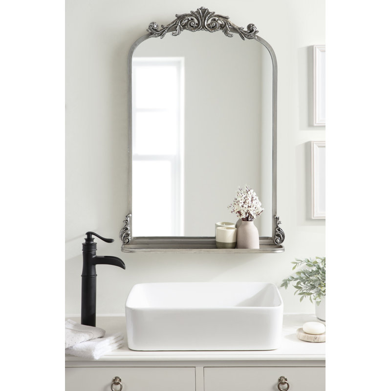 Miroir d'appoint Stride, Argenté, 31,5 po x 21 po