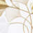 Gold Metal Leaf Wall Decor with White Accents 25" x 2" x 40"