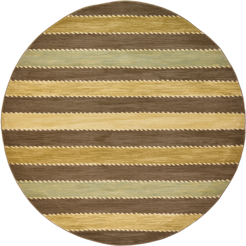 Vassar Striped Indoor Rug, Round 8'