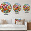 Fleurs printanières colorées - Horloge murale traditionnelle-60187508