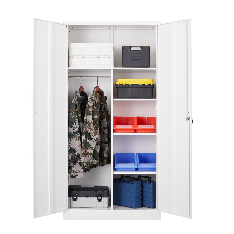 Branae Steel Armoire, White