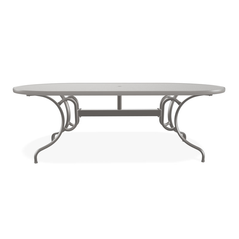 Outdoor Oval Dining Table, Gray/Warm Gray