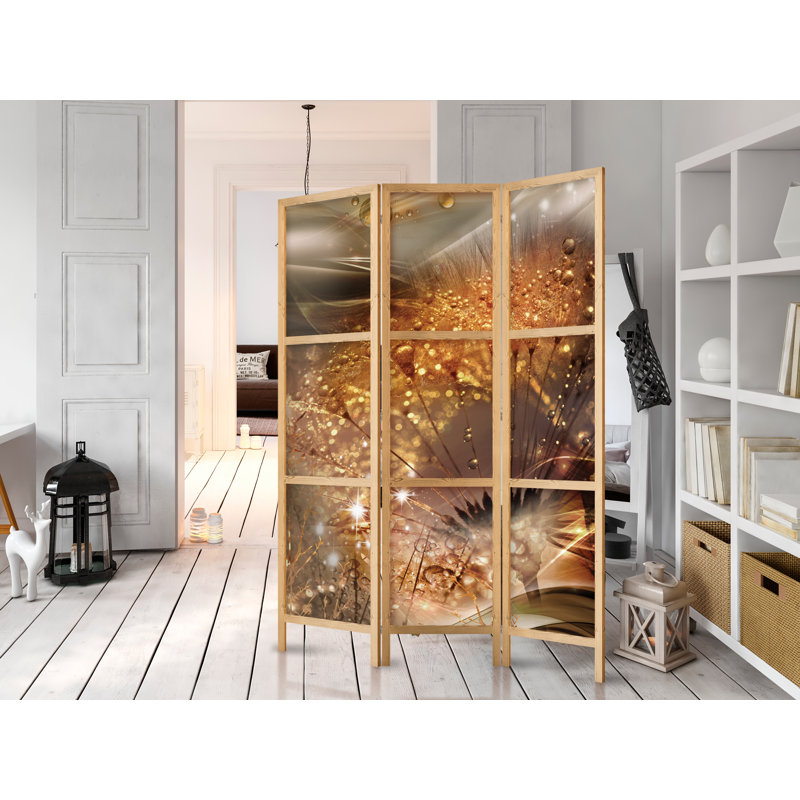 135cm W x 171cm H 3 - Panel Solid Wood Folding Room Divider