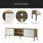 70"W White And 2-Door TV Stand