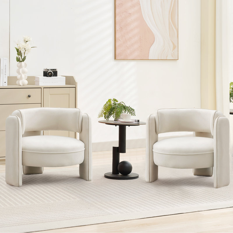Fauteuil d'appoint Mid Mid Century, Mélange de polyester gris, Gray