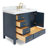 Cambridge Single Bathroom Vanity with Carrara Marble Top-88398685