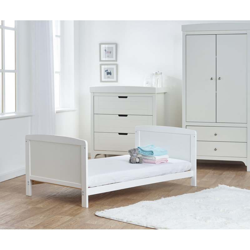 2 Cot Bed Bundle with Mattress, White
