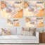 Orange et marbre, art fluide - décoration murale moderne en toile-1198574554-1198574546