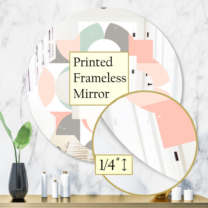 Miroir mural moderne et contemporain Quatrefoil, H 31,5 po x l po