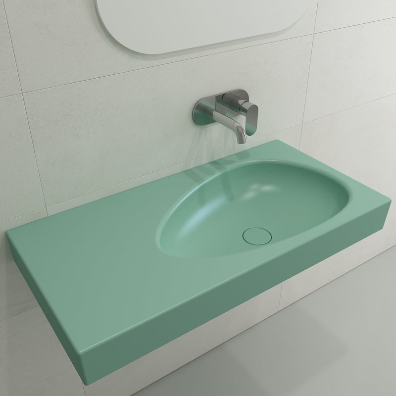 Etna Vanity Basin - 90x45cm 0TH, Matte Mint Green