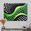 Minimaliste, jeu optique vert et noir I - impression murale minimaliste