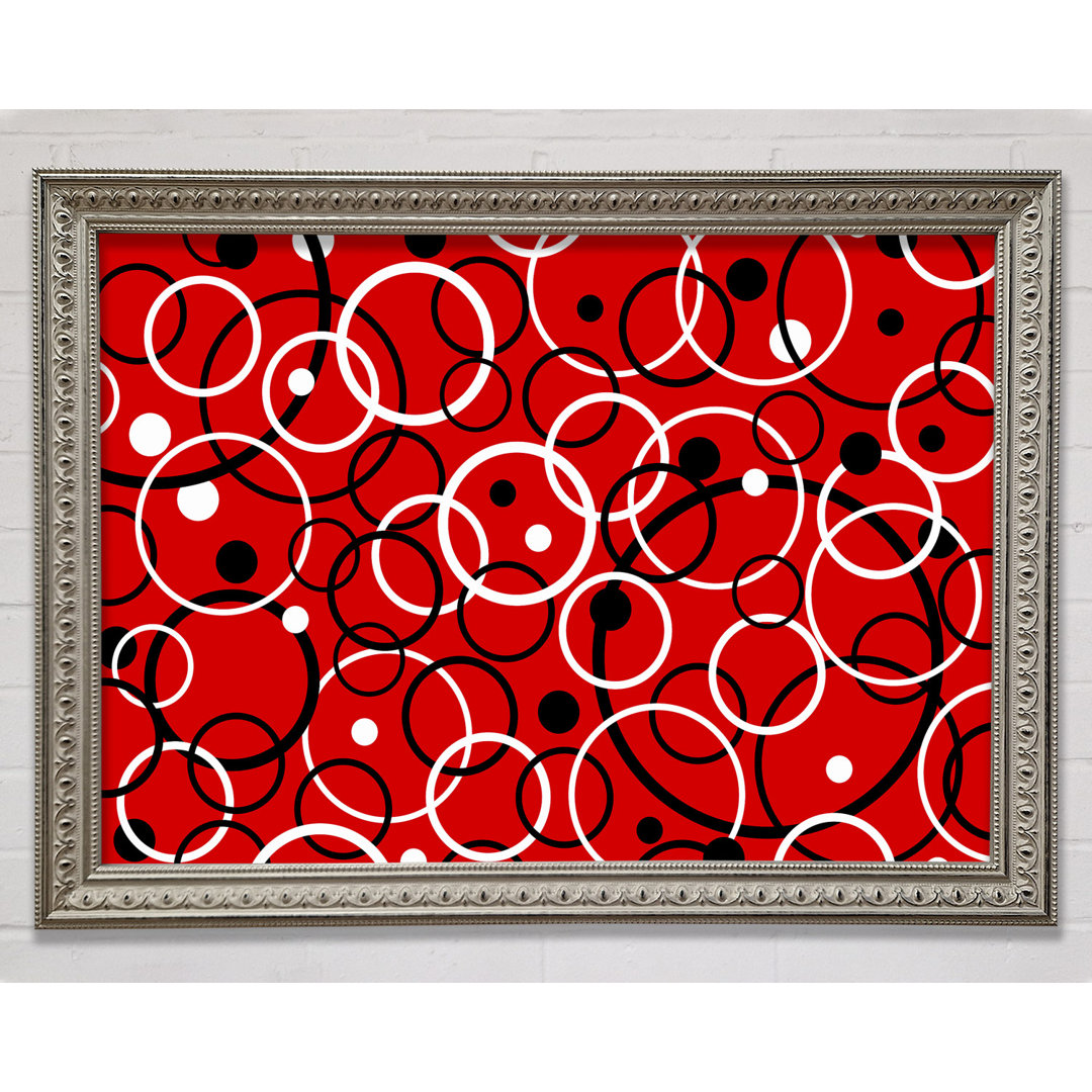 Joining The Dots Red - Einzelne Bilderrahmen Kunstdrucke