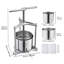 Presse-fruits à fruits, 1,6 gallon / 6 L, machine à jus manuelle en acier inoxydable avec poignée en forme de T puissante, fabrication de jus pour pomme / raisin / orange / baie, presse à fromage / teinture / à base de plantes, pour la maison de cuisine
