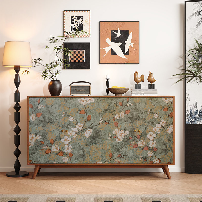 Buffet en bois massif de style chinois