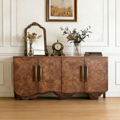 American-style tree-bark pattern storage cabinet