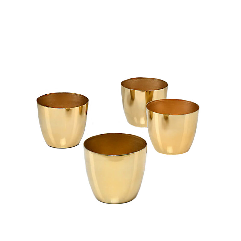 Dawoud Metal Cachepot, 4, Gold