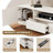 102.4'' White Entertainment Center for 55/65/75 Inch TV, Modern Wooden Media Console Set Of 2 Includes Tv Stand With Storage And 3-tier Display Cabinet With 2 Drawers For Living Room And Bedroom-1490772158