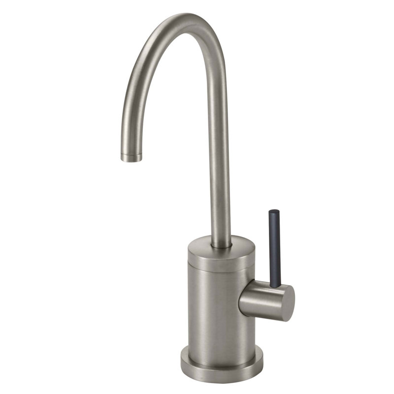 Single Handle Combo Hot & Cold Water Dispenser, Lifetime Satin Gold, Black Stick