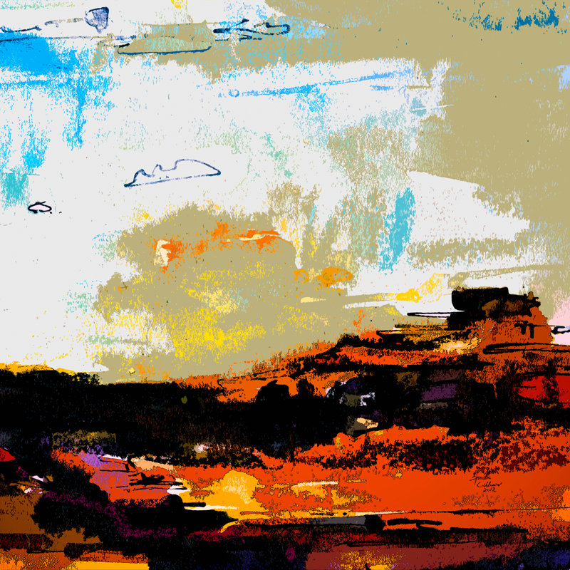 «Iarpulf Ginette Fine Art Rock Formation Southwest Landscape 1» par Ginette Callaway - reproduction imprimée, Non