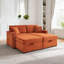 Causeuse et chaise longue Fluffy 2-en-1 avec rangement caché, repose-pieds double et table-1301622256