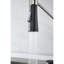Robinet de cuisine noir mat avec douchette extractible, poignée simple, trou unique, 1,8 gal / min, idéal pour les cuisines modernes et les éviers à lessive