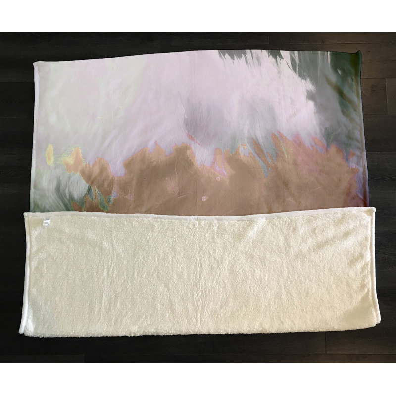 Throw Blanket, 51" W x 60" L, Marble/Abstract, Purple/Brown/Gray
