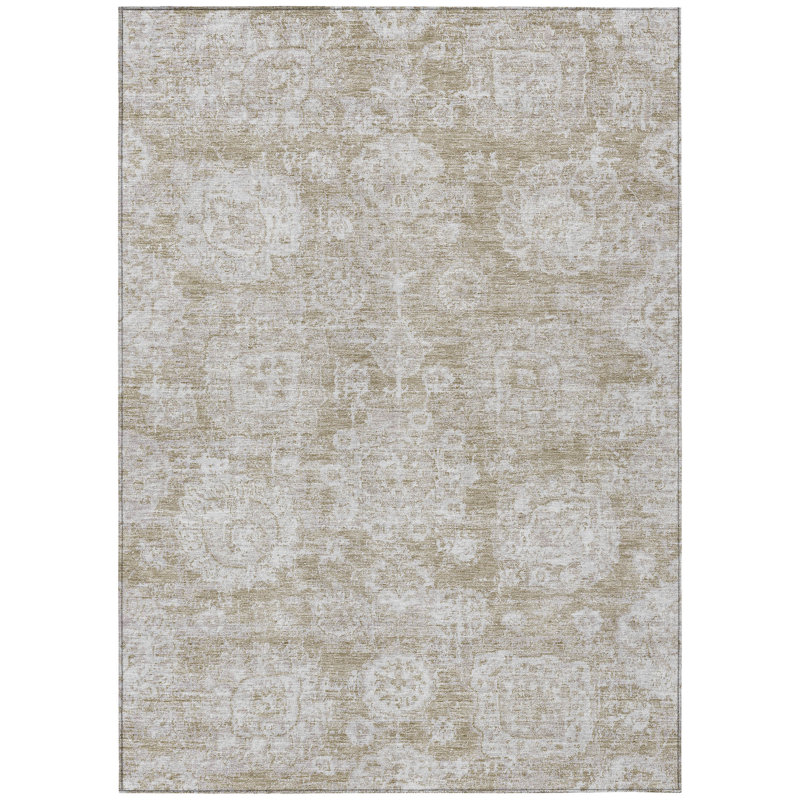 Floral Indoor / Outdoor Rug, Rectangle 8' x 10'