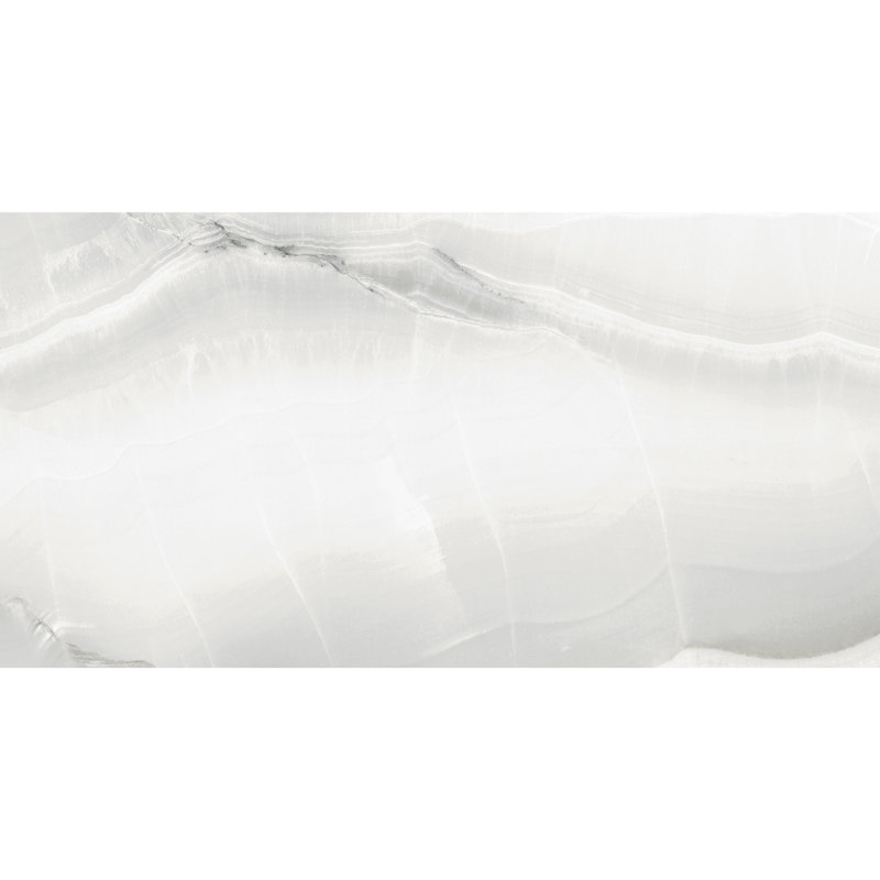 Carreau de porcelaine polie pour plancher et mur 12 po x 24 po Monarch Bianco