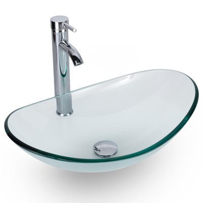 21" Stained Glass Bathroom Vessel Sink