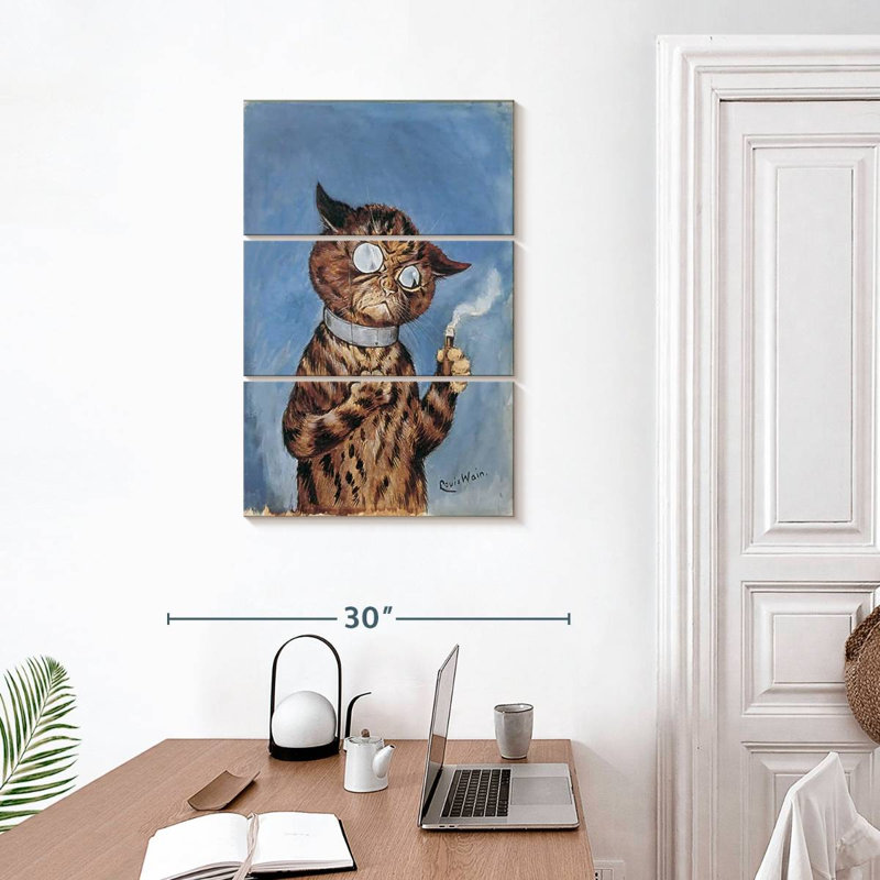 Chat Ketti avec un cigare, H 32 po x l 20 po