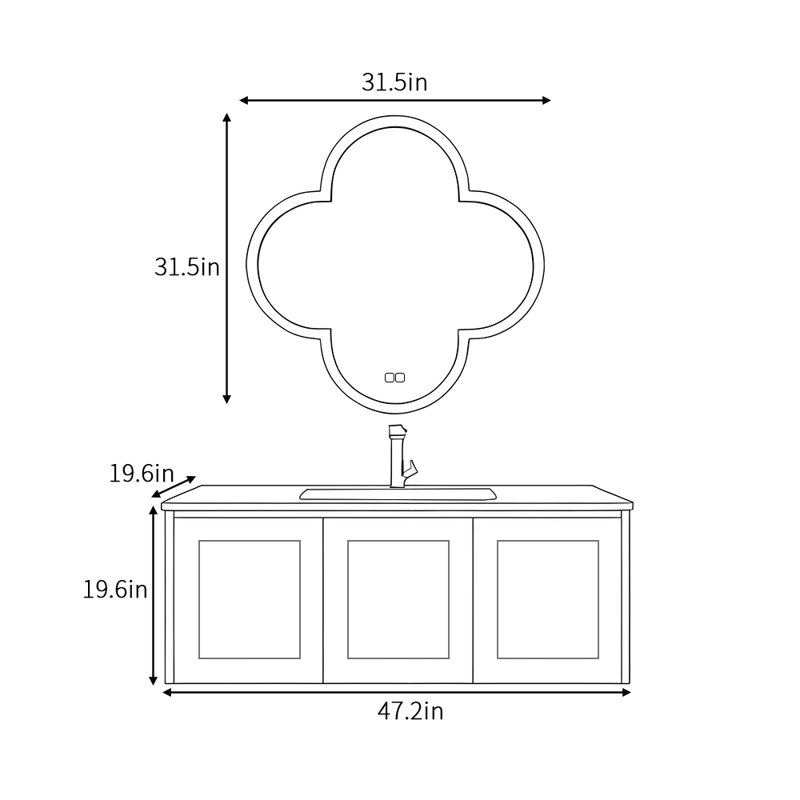 Modern simple style high-end bathroom cabinet