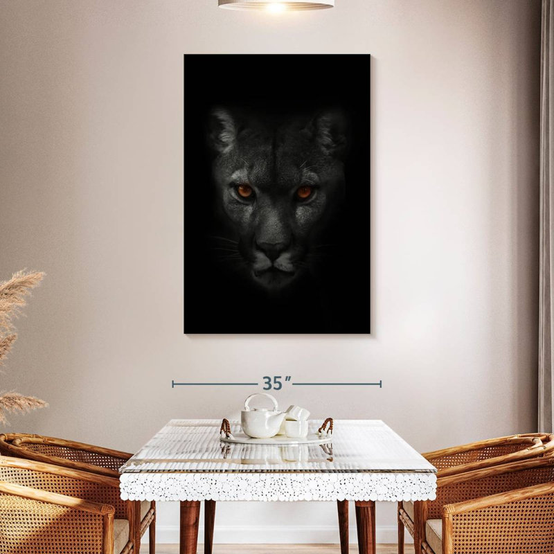 Brampt Dark Cougar, 48" H x 32" W