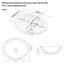 Lavabo vasque en céramique blanc semi-encastré de 17 po x 15,5 po pour salle de bain, esthétique moderne, résistant aux égratignures, lavabo de salle de bain à installation rapide, look minimaliste, traitement de surface, instructions d'installation