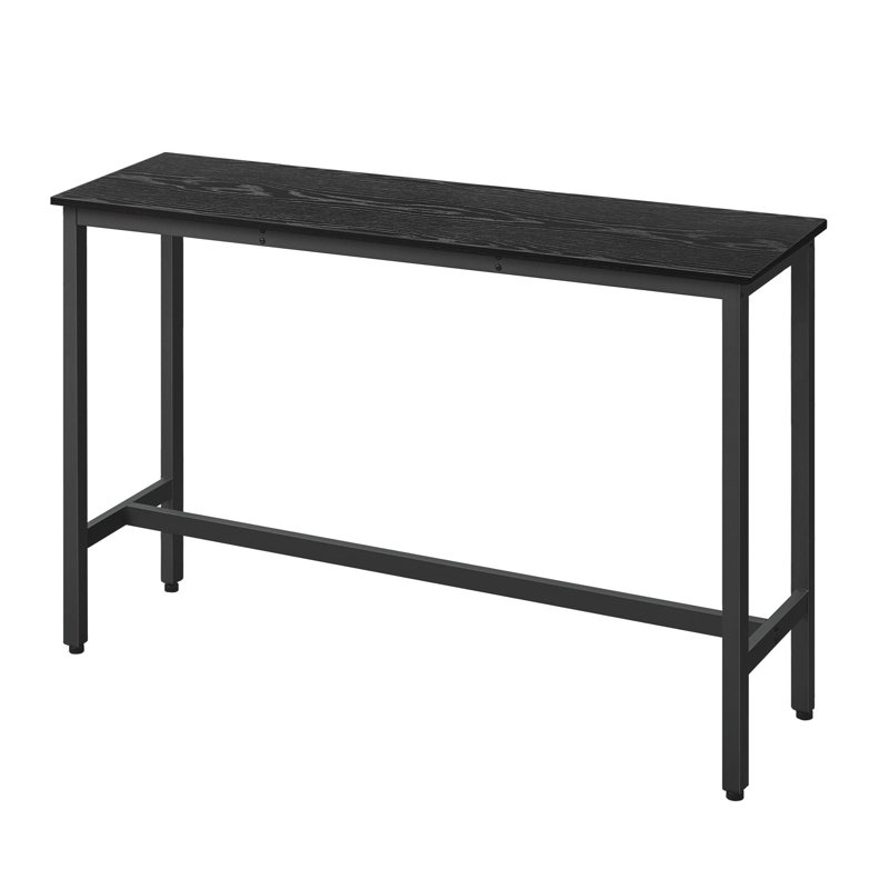 Bar Table, 35.4"H x 55.1"L x 15.7"W, Ebony Black