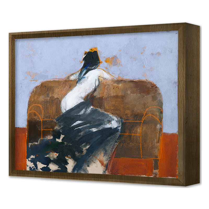 Brown Leather Print by Ngo, PC, Gold Single Picture Framed, 18'' H x 21'' W