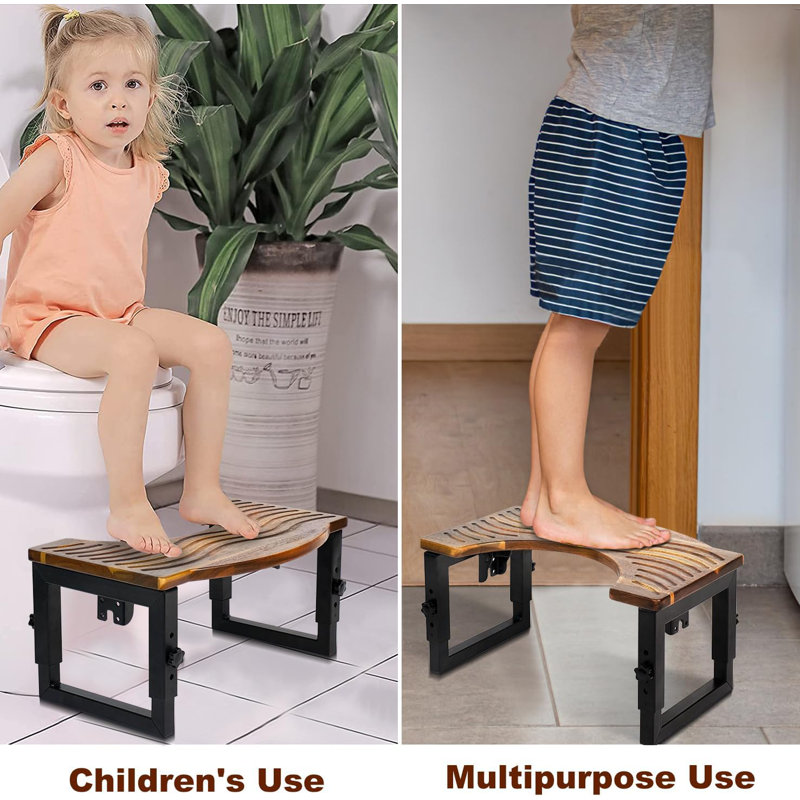 Toilet Stool Foldable,7,8,9 in Adjustable Height