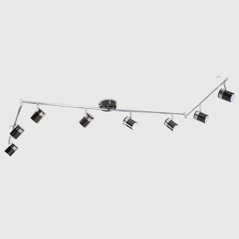 Lacey 218cm 8 -Light Track Kit, Black Chrome, 6500, Yes