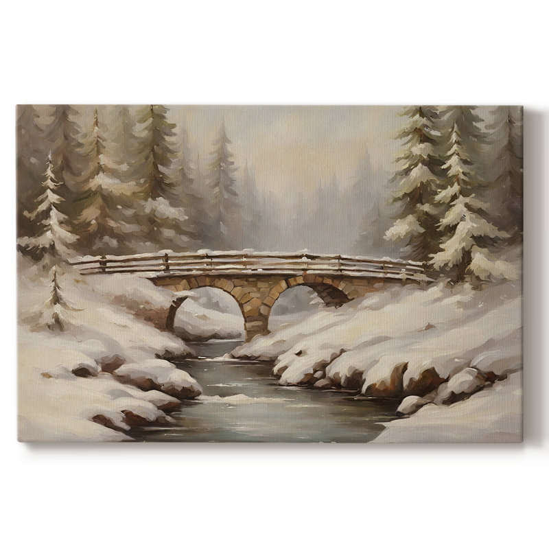 Paysage rétro CLCLVI, H 9 po x l 13 po x P 1,5 po, Toile tendue