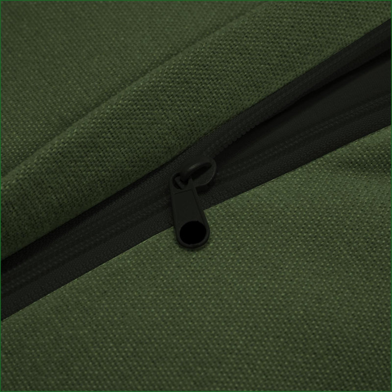 Canapé modulaire 2 places avec repose-pieds convertible, siège profond en forme de L pour les salles familiales | Vert sauge | Chenille