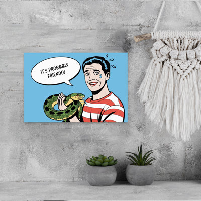 It's Probably Friendly Retro Vintage Snake Wall Art